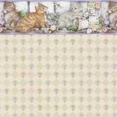 Dollhouse Miniature Wallpaper, Purrfect Kitties